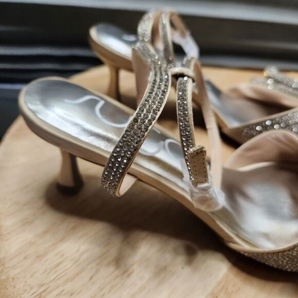 Sugar Stacie Heeled Sandals – Women’s 7.5, Ribbon Detail - Picture 3 of 8